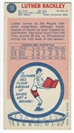 1969 Topps Basketball #13 Luther Rackley - Cincinnati Royals